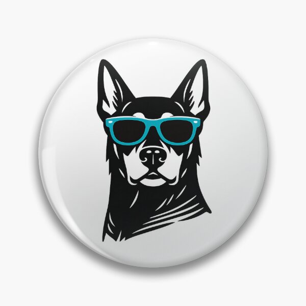 Item preview, Cool Doberman with Cyan Sunglasses Art - Cute Dog Illustration designed and sold by myforestfog.