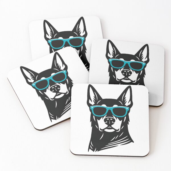 Item preview, Cool Doberman with Cyan Sunglasses Art - Cute Dog Illustration designed and sold by myforestfog.