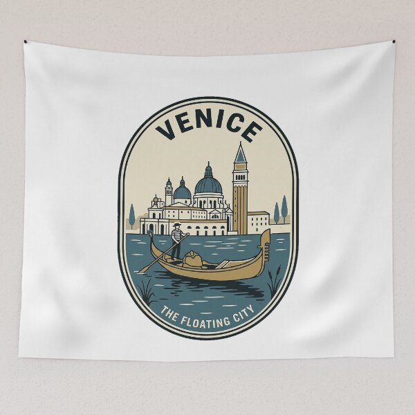 Item preview, Vintage Venice Gondola Floating City Travel Badge designed and sold by k3rstman1.