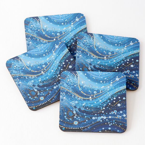 Item preview, Aboriginal Inspired Dot Art - In the Waves of the Ocean designed and sold by GrinGalore.