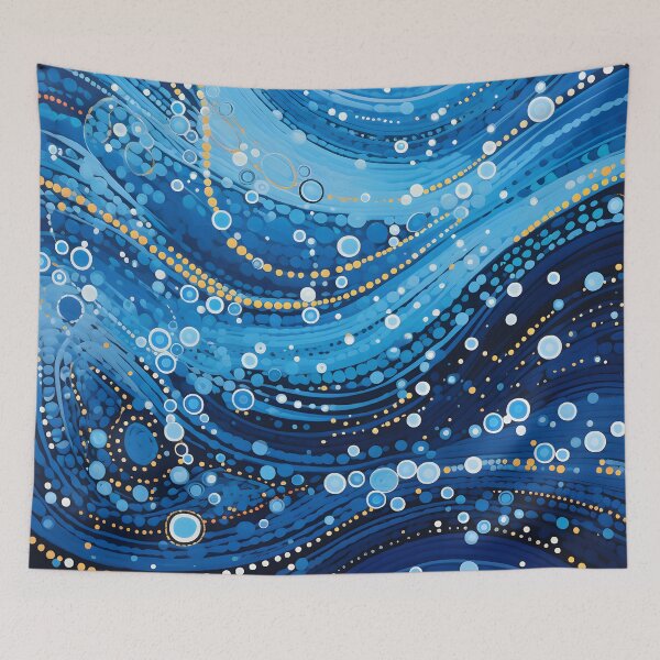 Item preview, Aboriginal Inspired Dot Art - In the Waves of the Ocean designed and sold by GrinGalore.