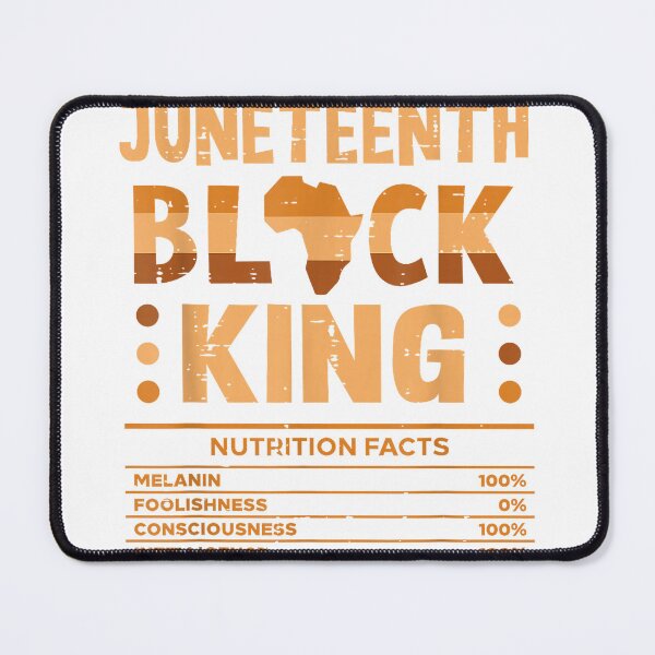 Item preview, Juneteenth Black King Nutrition Facts Melanin Matching Dad T-Shirt designed and sold by RKdrawings.