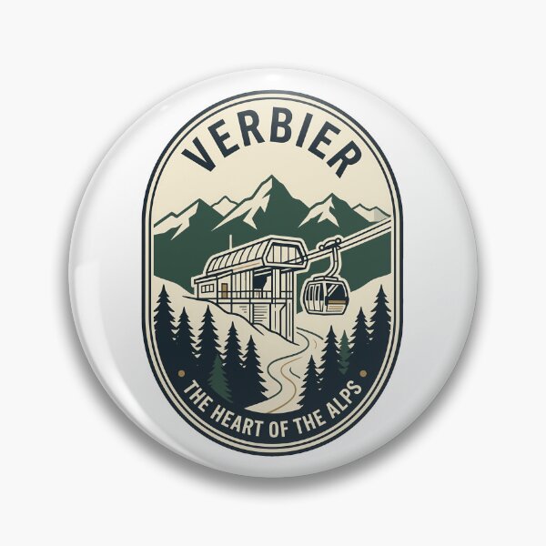 Item preview, Vintage Verbier Switzerland Mountain Ski Resort Badge designed and sold by k3rstman1.