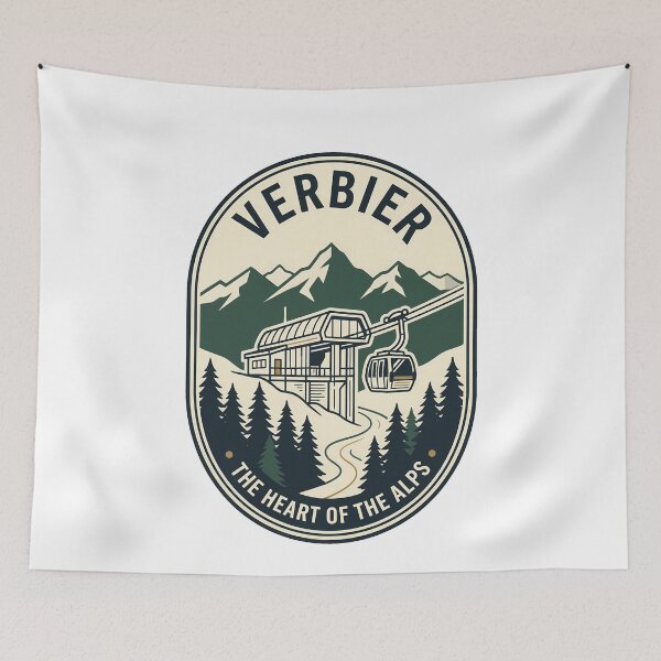 Item preview, Vintage Verbier Switzerland Mountain Ski Resort Badge designed and sold by k3rstman1.