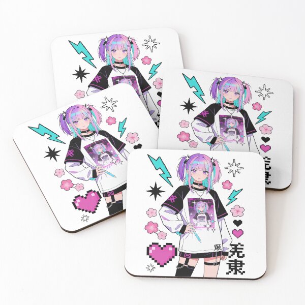 Item preview, Y2K Anime Girl Vaporwave Streetwear designed and sold by Sovira Studio .