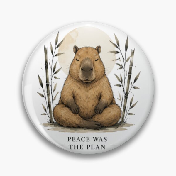 Item preview, Funny Zen Capybara Peace Was The Plan designed and sold by Alma en Cada Detalle.