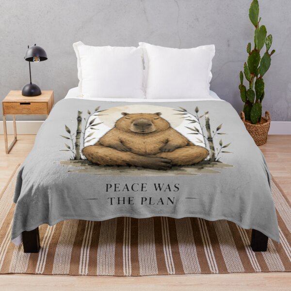 Item preview, Funny Zen Capybara Peace Was The Plan designed and sold by Alma en Cada Detalle.