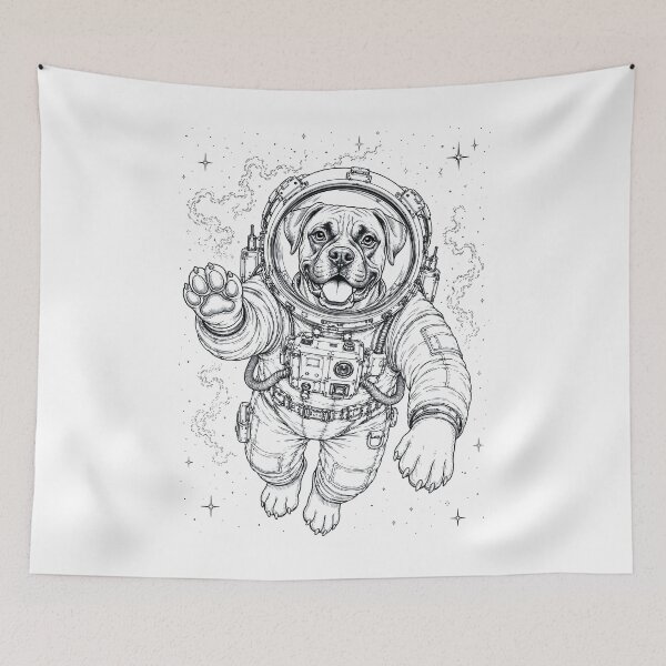 Item preview, Vintage Boxer Dog Astronaut Dog Dad Mom Lover designed and sold by TerryConnells.