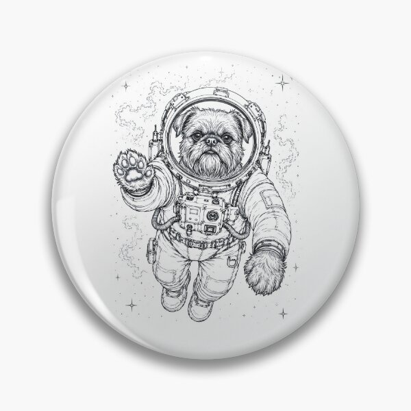 Item preview, Vintage Brussels Griffon Astronaut Dog Dad Mom Lover designed and sold by TerryConnells.