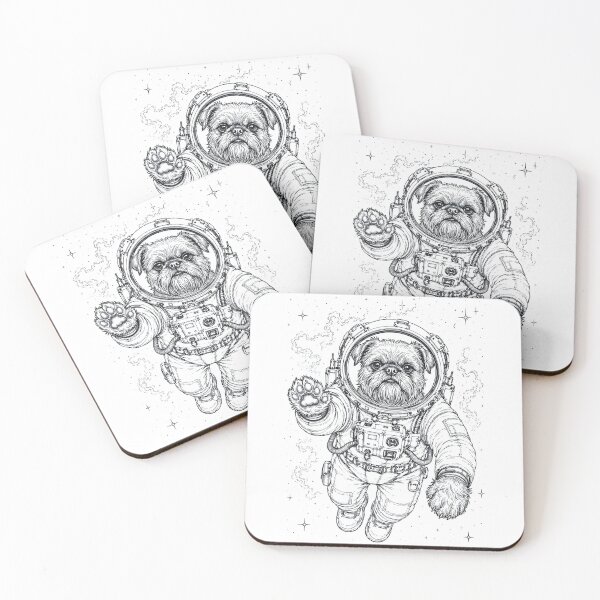 Item preview, Vintage Brussels Griffon Astronaut Dog Dad Mom Lover designed and sold by TerryConnells.