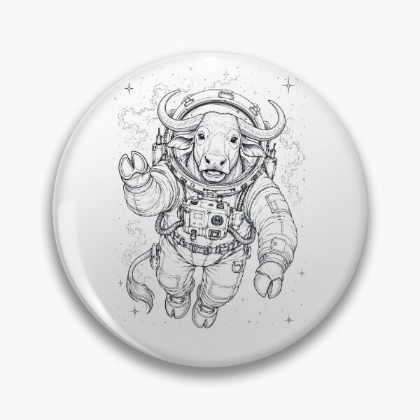 Item preview, Vintage Buffalo Astronaut Animal Lover designed and sold by TerryConnells.