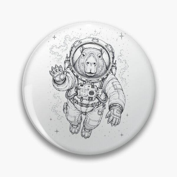 Item preview, Vintage Capybara Astronaut Animal Lover designed and sold by TerryConnells.