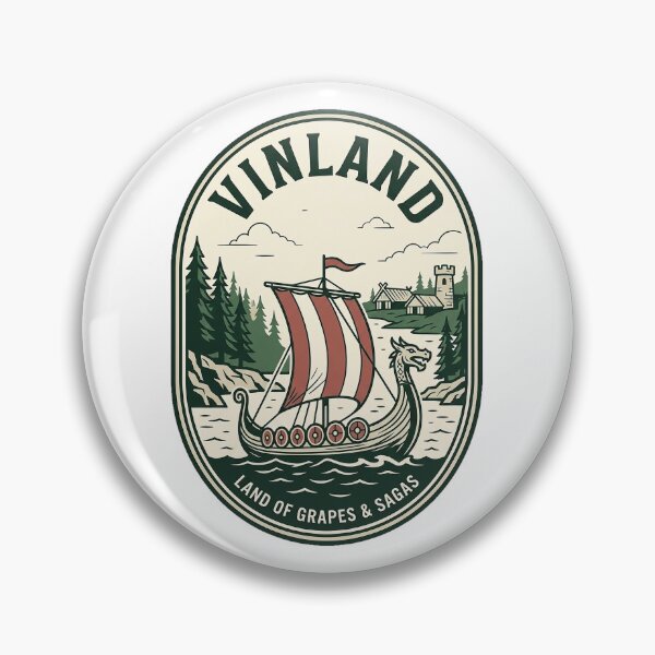 Item preview, Vintage Vinland Viking Longship Nordic Badge designed and sold by k3rstman1.