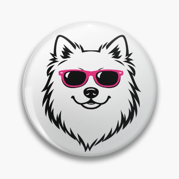 Item preview, Cool Samoyed with Pink Sunglasses Art - Cute Dog Illustration designed and sold by myforestfog.