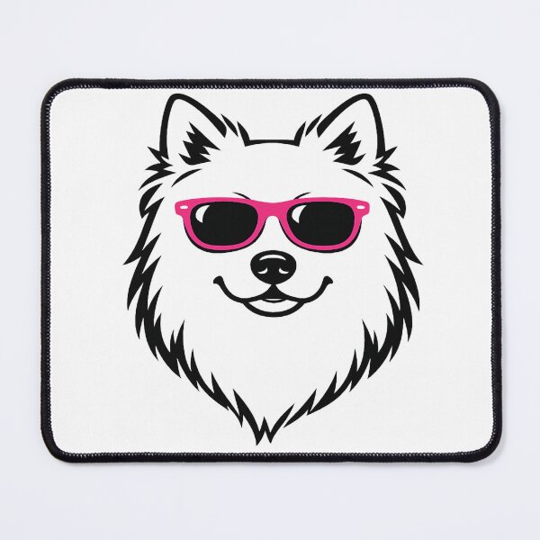 Item preview, Cool Samoyed with Pink Sunglasses Art - Cute Dog Illustration designed and sold by myforestfog.
