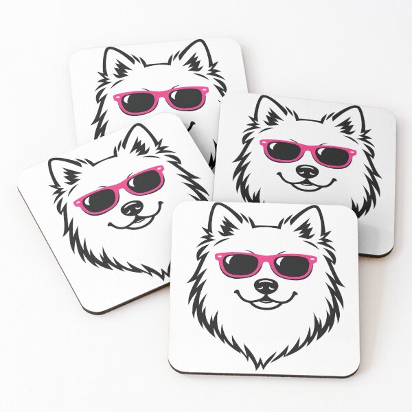 Item preview, Cool Samoyed with Pink Sunglasses Art - Cute Dog Illustration designed and sold by myforestfog.