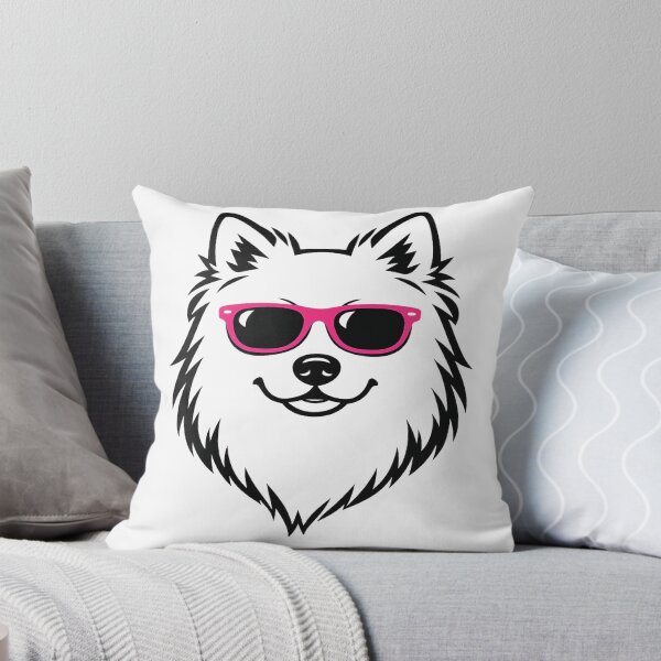 Item preview, Cool Samoyed with Pink Sunglasses Art - Cute Dog Illustration designed and sold by myforestfog.