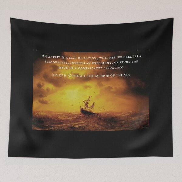 Item preview, Joseph Conrad quote: An artist is a man of action, whether he creates a personality, invents an expedient, or finds the issue of a complicated situation. designed and sold by artbleed.