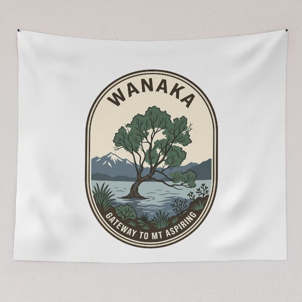 Item preview, Vintage Lake Wanaka Tree New Zealand Nature Badge designed and sold by k3rstman1.