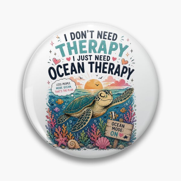 Item preview, I Don't Need Therapy – Ocean Therapy Turtle Design designed and sold by ColorNest Designs.