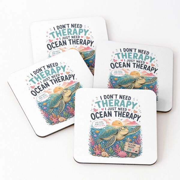 Item preview, I Don't Need Therapy – Ocean Therapy Turtle Design designed and sold by ColorNest Designs.
