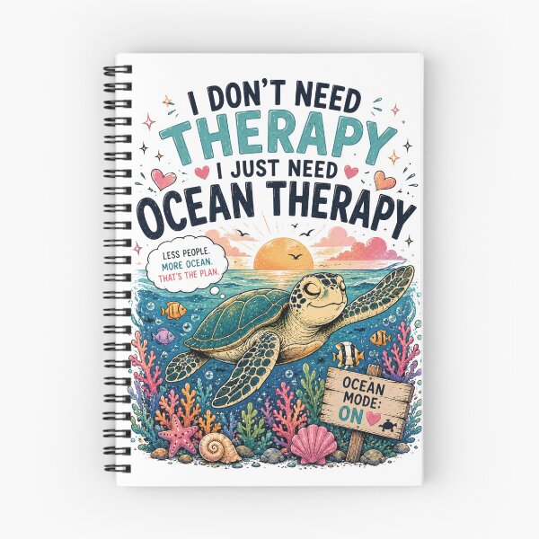 Item preview, I Don't Need Therapy – Ocean Therapy Turtle Design designed and sold by ColorNest Designs.