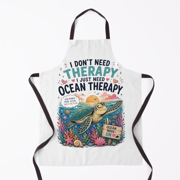 Item preview, I Don't Need Therapy – Ocean Therapy Turtle Design designed and sold by ColorNest Designs.