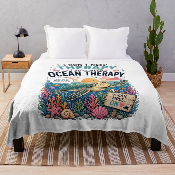 Item preview, I Don't Need Therapy – Ocean Therapy Turtle Design designed and sold by ColorNest Designs.