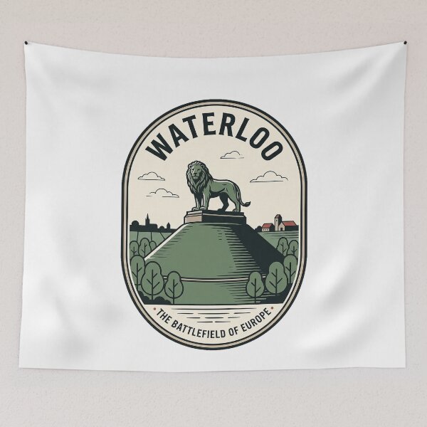 Item preview, Vintage Waterloo Battlefield Lion Mound Travel Emblem designed and sold by k3rstman1.