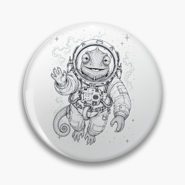 Item preview, Vintage Chameleon Astronaut Animal Lover designed and sold by TerryConnells.