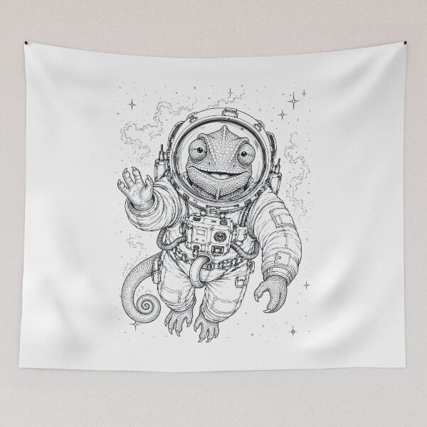 Item preview, Vintage Chameleon Astronaut Animal Lover designed and sold by TerryConnells.