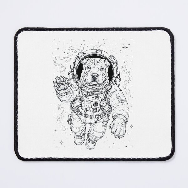 Item preview, Vintage Chinese Shar Pei Astronaut Dog Dad Mom Lover designed and sold by TerryConnells.