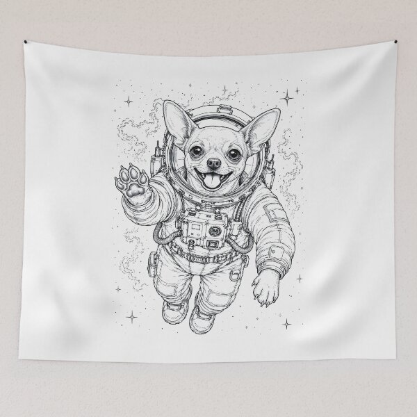 Item preview, Vintage Chihuahua Astronaut Dog Dad Mom Lover designed and sold by TerryConnells.