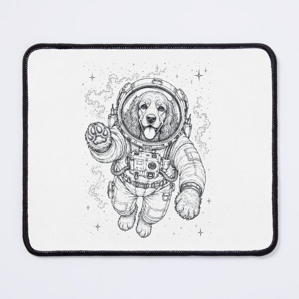 Item preview, Vintage Cocker Spaniel Astronaut Dog Dad Mom Lover designed and sold by TerryConnells.