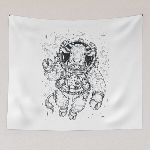 Item preview, Vintage Cow Astronaut Animal Lover designed and sold by TerryConnells.