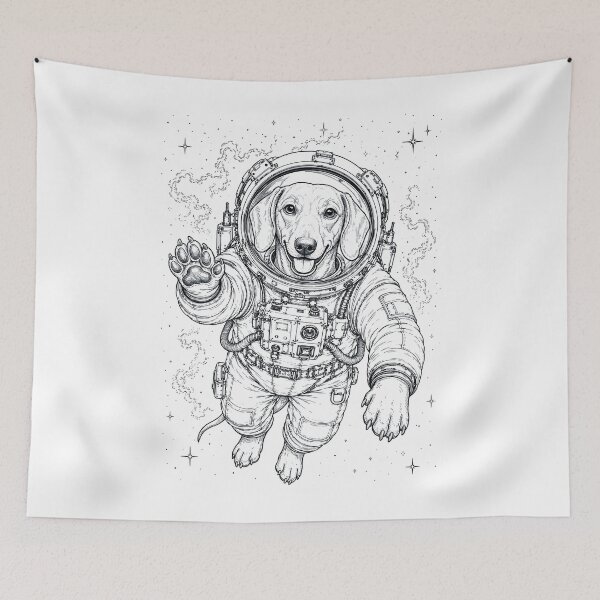 Item preview, Vintage Dachshund Astronaut Dog Dad Mom Lover designed and sold by TerryConnells.