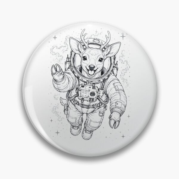 Item preview, Vintage Deer Astronaut Animal Lover designed and sold by TerryConnells.