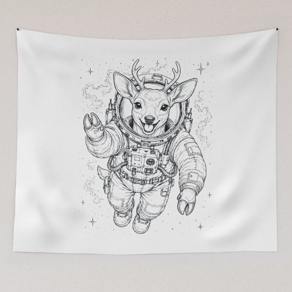 Item preview, Vintage Deer Astronaut Animal Lover designed and sold by TerryConnells.