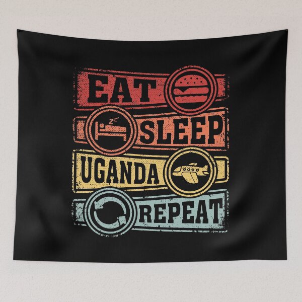 Item preview, Eat Sleep Uganda Repeat designed and sold by GabbyKash.