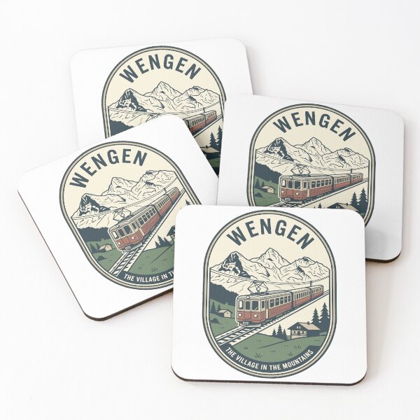 Item preview, Vintage Wengen Switzerland Mountain Village Train Badge designed and sold by k3rstman1.