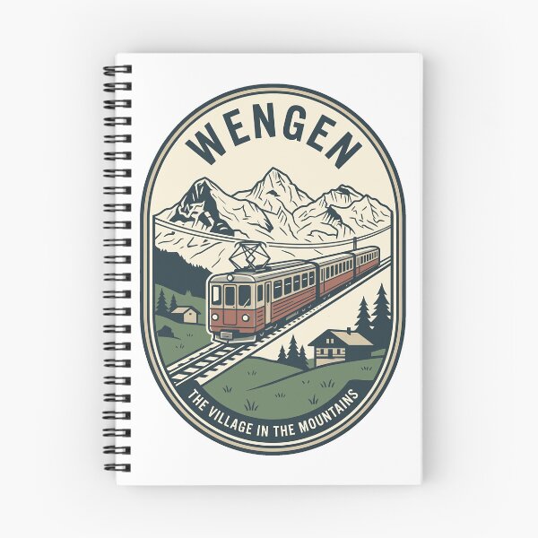 Item preview, Vintage Wengen Switzerland Mountain Village Train Badge designed and sold by k3rstman1.