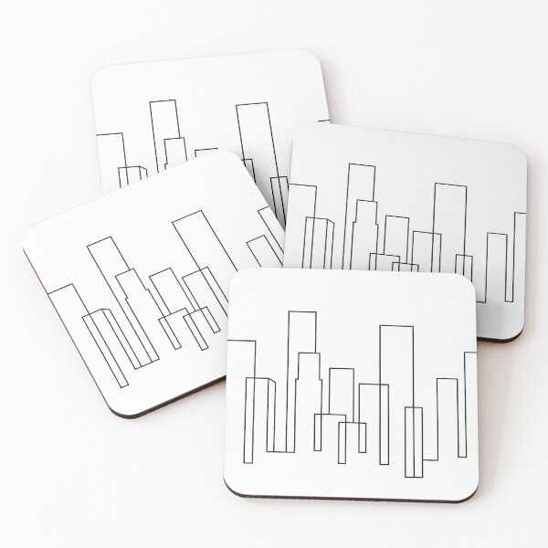 Item preview, Continuous One Line City Skyline Minimalist Art designed and sold by Opal Aura .