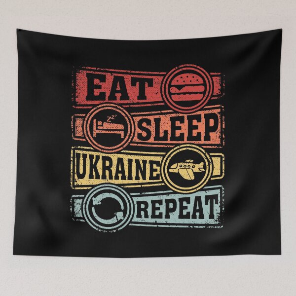 Item preview, Eat Sleep Ukraine Repeat designed and sold by GabbyKash.