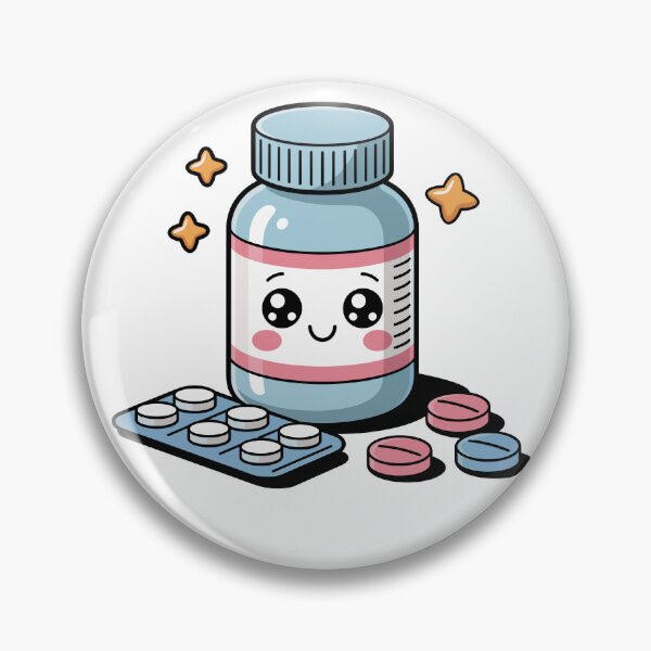 Item preview, Cute Medicine Bottle Character – Funny Pill Cartoon Illustration designed and sold by Doodle_Craze.