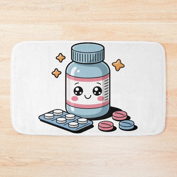 Item preview, Cute Medicine Bottle Character – Funny Pill Cartoon Illustration designed and sold by Doodle_Craze.