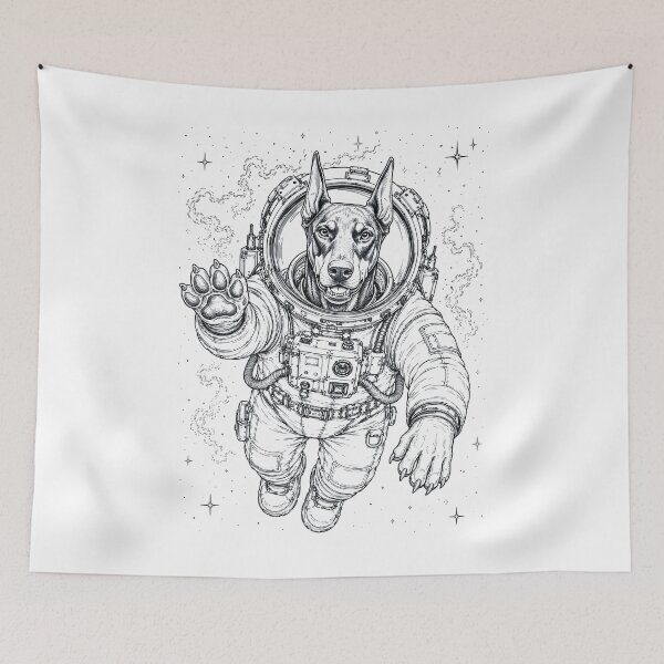 Item preview, Vintage Doberman Pinscher Astronaut Dog Dad Mom Lover designed and sold by TerryConnells.
