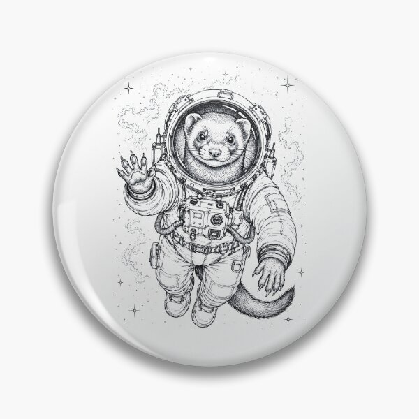 Item preview, Vintage Ferret Astronaut Animal Lover designed and sold by TerryConnells.