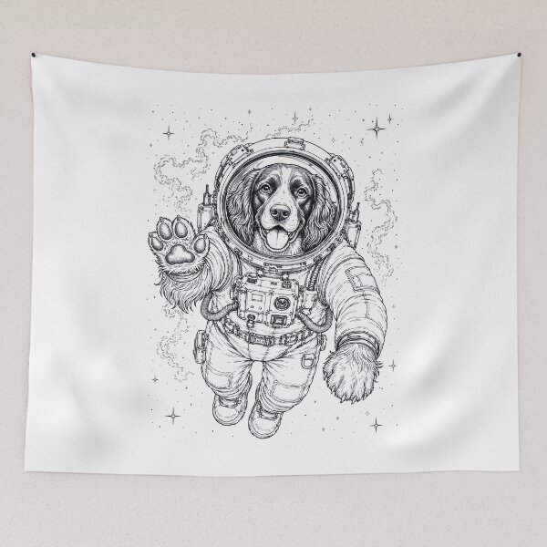 Item preview, Vintage English Springer Spaniel Astronaut Dog Dad Mom Lover designed and sold by TerryConnells.
