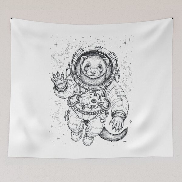 Item preview, Vintage Ferret Astronaut Animal Lover designed and sold by TerryConnells.