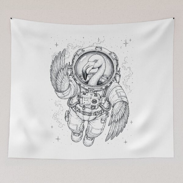 Item preview, Vintage Flamingo Astronaut Animal Lover designed and sold by TerryConnells.